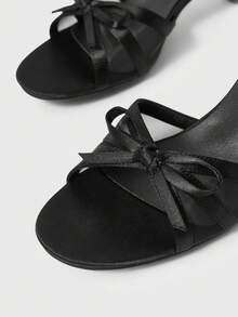 Sleekvia Sandal cao gót quai ngang kiểu mule dành cho nữ, mẫu mới mùa hè. - màu đen - Xem 8