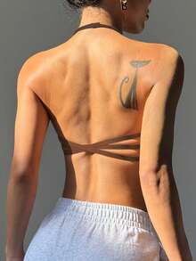 Dewbera Damen Sport-BH mit geraffter Halterung am Ausschnitt, abnehmbare gepolsterte Kreuzträger, geeignet für täglichen Lässig-Trag, Tennis, Yoga, Fitness und mehr