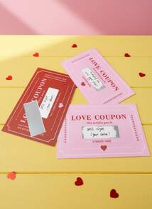 Joivida 1pc/10pcs/20pcs, Love Scratch Off Coupons, Diy Love Coupons, Diy Romantic Date Scratch Off Coupons For Couples, Date Cards, Anniversary Cards, Couple Gifts, Mother'S Day Greeting Cards, You Can Write A Message To Your Mother With Blessings And Gratitude, Send A Free Birthday Card To The One You Love Most. Back To School,Back To School,School Supplies - Multicolor - View 8