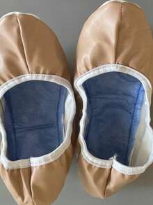 Pantuflas para mujer transpirables antideslizantes estilo relajado punta redonda para casa - Caqui - Ver 1