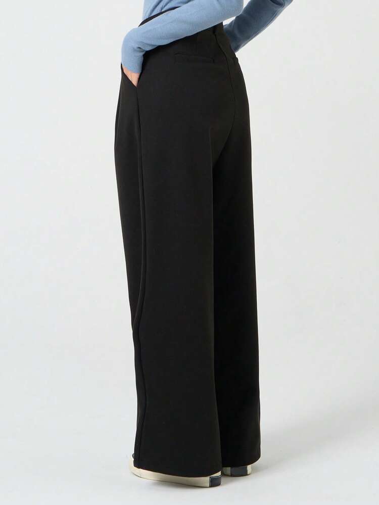 High-Waisted Elegant Draping Casual Straight-Leg Pants For Women