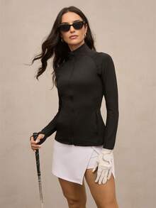 Activina Zip Up Slant Pocket Warming Sports Jacket With Thumb Hole