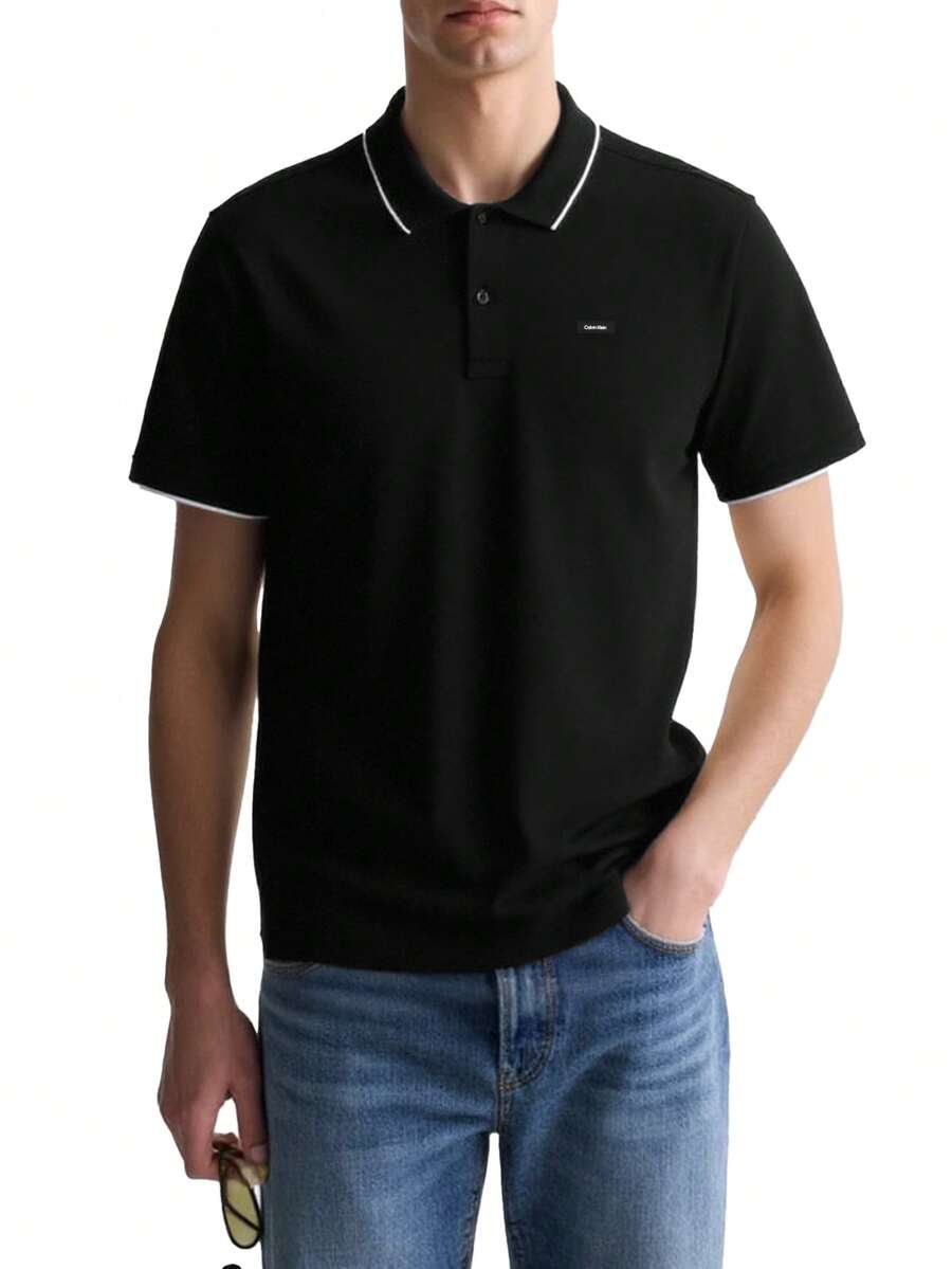 Calvin Klein Men's Polo Shirt Black - Black - View 1