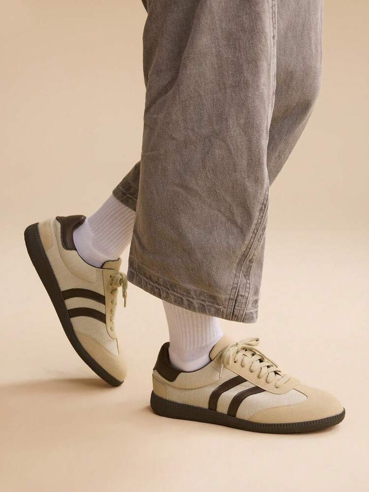 CUCCOO EASI Baskets plates à lacets confortables et décontractées pour hommes
