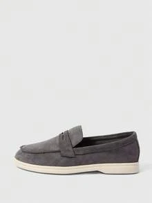 Sleekvia Casual Versatile Commuting Simple Solid Color Flat Shoes For Christmas - Grey - View 7