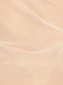 DelicateAllure 性感透视高开衩睡裙 - 白色 - 查看 6