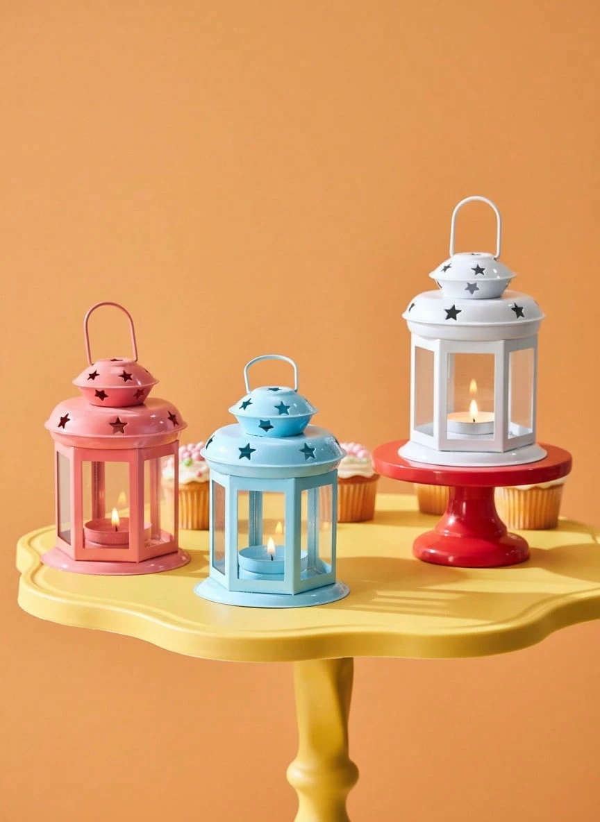 Joivida 1pc, Hanging Vintage Candle Holder, Advanced Candle Holder, Hand-Held Butter Lamp, Round Iron Glass Lantern, Home Decoration, Elegant Metal Candle Holder Jar, Holiday Gifts, Suitable For New Year Gifts, Festival Celebrations, Table Decorations - Multicolor - View 1