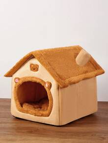 PETSIN 猫窝，四季通用，冬季保暖，封闭式，猫床，包裹式猫睡袋，狗窝，避难屋