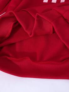 Sparklyn Bộ áo nỉ cổ tròn in hình trái tim ca rô và quần legging cho bé gái tuổi teen, phù hợp với phong cách đường phố - Nhiều màu - Xem 6