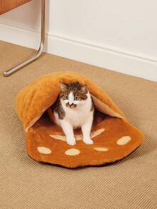 PETSIN S M L 熊掌猫窝保暖大空间水洗睡袋狗宠物床 - 棕色 - 查看 8