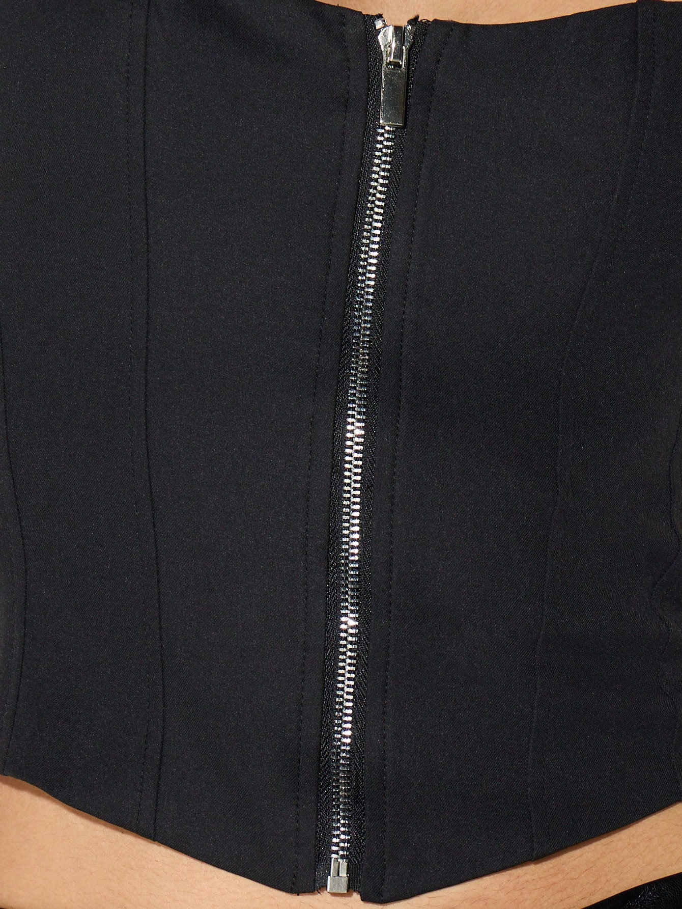 KIZN Zip Front Halter Corset Top