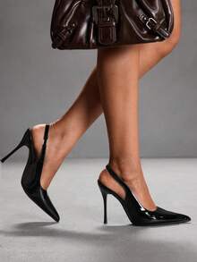 CUCCOO SZL Women's Pointed Toe Everyday Versatile Fashionable Elegant High Heels For Christmas Spring Shoes - Black - View 8