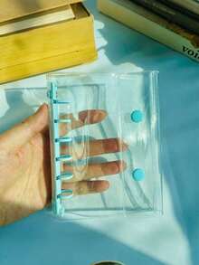 A7彩色透明便携式活页夹，双按扣设计，更显美观。也可作为交易卡活页夹、透明贴纸册、照片整理册或省钱计划本/笔记本/办公文具使用。 - 彩色 - 查看 13