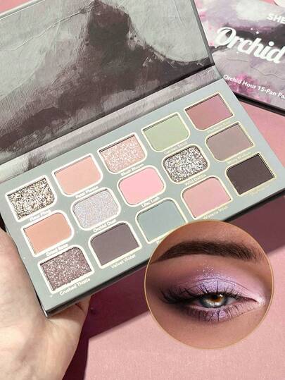 SHEGLAM Orchid Hour باليت ب- 15 لون علامة تجارية جمال مكياج ميكب مستحضرات تجميل للنساء الفتيات مثالي لفصل الصيف الربيع مثالي ل- Y2K أزياء أنيقة عيد الأم هدية حفلة جاهز أفضل لون