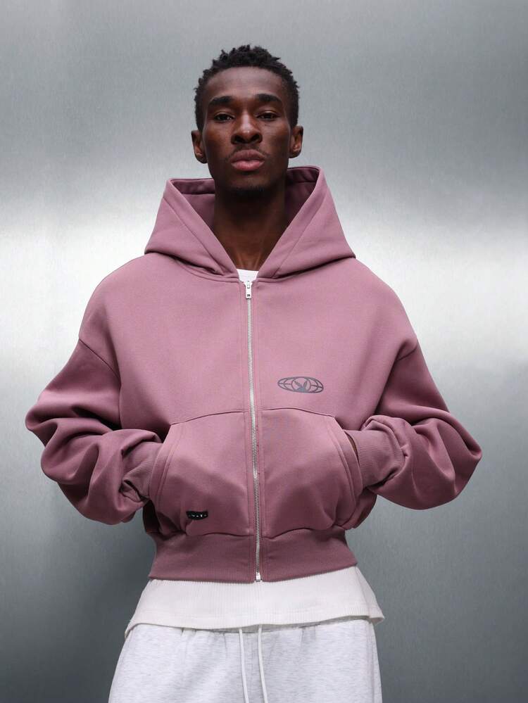 PLAYBOY X SUMWON Kurzer Kapuzenpullover mit Reißverschluss