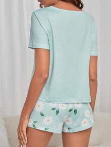 Women'S Digital Printed Milk Silk Pajama Set - Multicolor - View 2