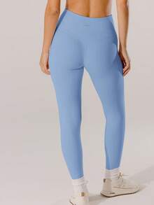 Aralina Leisurewear Active Pastel Pink High-Rise Bottom Lift Active Leggings - Blue - View 2