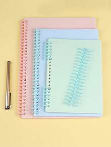 5/10pcs A4 Ring Binder Plates, DIY 30 Hole Binding Rings, Plastic Loose Leaf Binding Rings, Detachable,Back To School,School Supplies - Multicolor - View 5