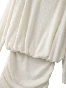 GlowEve CURVE Women's Fashionable Sexy Long Sleeve Bodycon Dress, Casual Street Party Holiday Dress, Off-Shoulder Bodycon Dress, Women's Autumn Outfit, Autumn Apparel, Women's Autumn Fashion, Party, Elegant, Casual, Stylish Casual, Daily Casual, Versatile, Urban