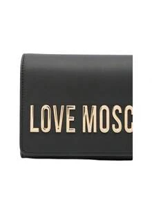 Love Moschino Logo-Lettering Women's Cross Body Bag Black - Black - View 3