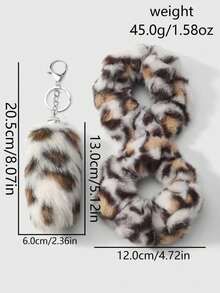 ROMWE Grunge Punk 1 móc khóa đuôi động vật giả da báo màu nâu chất lượng cao phong cách Y2K Retro đáng yêu, phụ kiện thời trang phù hợp cho phụ nữ và trẻ em gái, ý tưởng quà tặng tuyệt vời - Màu trắng - 43 - Xem 13