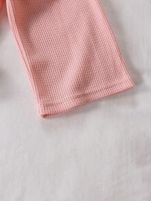 Girls Casual Round Neck Long Sleeve Top And Loose Fit Pants Pajama Set Winter Young Girls Sets Girl Sleep Wear Pajamas Set Two Piece 2pcs Set Toddler Girls Young Girl Cute Sets Sleep Wear Kids Girls Unisex Long Pajama Sets Kids Loungewear Girls Comfy Set - Pink - View 9