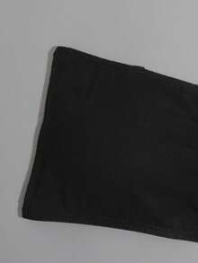 ROMWE 2件套女士纯色褶皱无钢圈抹胸文胸套装