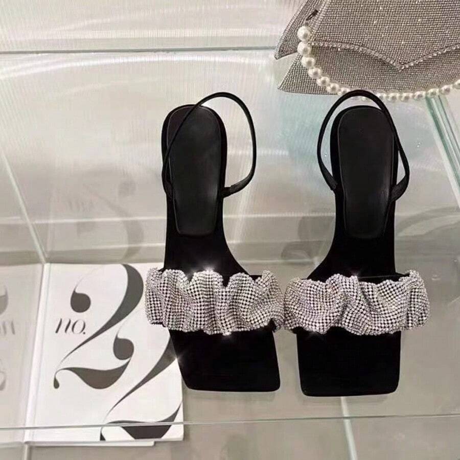 Sandalias de tacón alto para mujeres - Negro - Ver 1