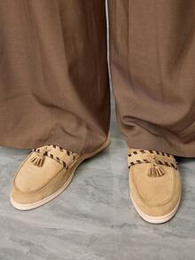 Sleekvia Women's Casual Comfortable Loafers For Christmas - Khaki - View 5