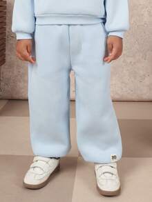 SUMWON Boys Pullover Hoodie And Joggers Set With Chest Print Brooklyn New York Graphic Long Sleeve Sweatshirt Comfortable Elastic Waist Pants Casual Coordinated Outfit Vacation - Blue - View 4