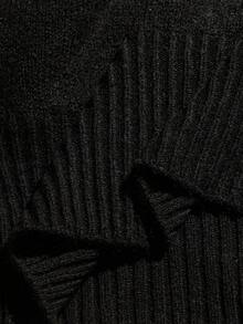 Lumivelle Casual Solid Color Turtleneck Sweater, Autumn/Winter - Black - View 7