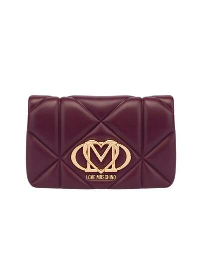 Logo-Plaque Women's Crossbody Bag Dark Purple