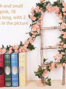 Dây hoa hồng nhân tạo 2,5m 1,8m dùng cho vòng hoa cưới màu trắng hồng trang trí phòng cưới bằng lụa dây hoa hồng nhân tạo - Nhiều màu - Xem 7