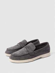 Sleekvia Casual Versatile Commuting Simple Solid Color Flat Shoes For Christmas - Grey - View 10