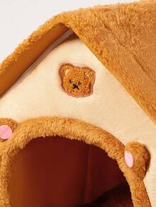 PETSIN 猫窝，四季通用，冬季保暖，封闭式，猫床，包裹式猫睡袋，狗窝，避难屋