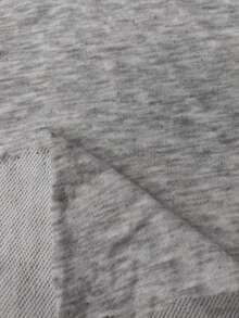 SHEIN Sudadera casual de talla grande con parches y rayas, de hombros caídos, para otoño - Gris - Ver 4