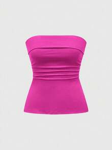 ROMWE Grunge Punk Áo thun nữ hở lưng màu đen trắng nhiều mảnh gợi cảm - Hồng - Xem 11