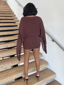 Alexandranx Đầm ngắn tay cổ thuyền đi nghỉ hè dáng suông dài Boho thanh lịch ngày lễ dễ thương gợi cảm kỳ nghỉ lễ hội Ibiza hòa nhạc rave mùa thu khách dự tiệc cưới, thanh lịch, sinh nhật, đêm đi chơi, đêm hẹn hò tiệc Halloween mùa thu - màu nâu - Xem 2