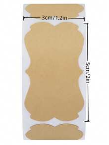 250pcs/Roll Solid Color Kraft Paper Label Sticker, Simple Multi-Purpose Writable Label Sticker For Student, School, Office Stickers Scrapbook Supplies Funny Stickers Laptop Stickers Kindle Phone Stickers - one size fits all - View 4