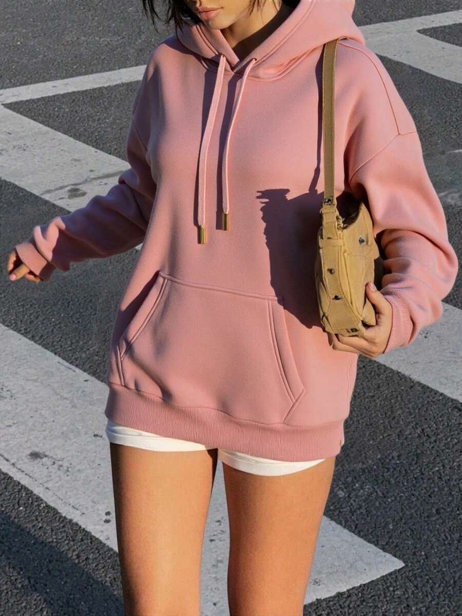 "Sudadera con Capucha Oversize - Ultra Cómoda y Versátil para Estilo Casual Cotidiano" - Rosa - Ver 1