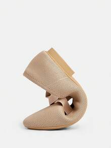 Ressula Women's Casual Versatile Commuting Simple Solid Color Flats - Apricot - View 10