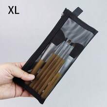 网状化妆包，带拉链，日常或旅行收纳小物件，半透明网状经典便携旅行包，化妆旅行洗漱包，透明必备品收纳包，拉链配件美甲包 - 彩色 - 查看 10