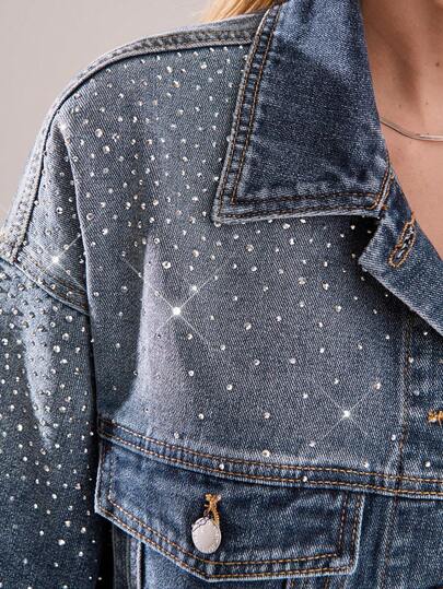 Avantive Fall/Winter/Women Denim Jacket /Christmas/Autumn/Back To School/Country Concert/Concert For Women/Going Out/Birthday/Halloween Costumes/Casual/Y2k/2000s/Y2k Y2k/90S/Sexy/Western Wear Women/Boho/Country/Club/Office /Cocktail/Vintage/Bodycon/Rave Festival/Funny/Classy/Old Money/Streetwear/Vacation/Country Concert/Modest/Spring Break/Bachelorette/Concert/Basic/Graduation/Women's Denim Jacket/Light Blue Denim Jacket/Party Jacket