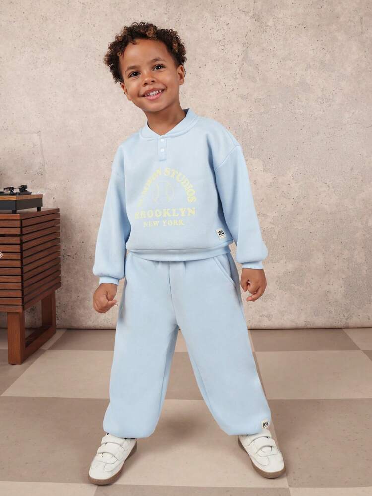 Hoodie And Joggers Set With Brooklyn Print