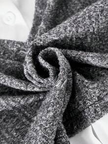 SHEIN ChillGRL 少女休闲日常通勤撞色灯芯绒长袖衬衫，适合秋冬季穿着 - 深灰色 - 查看 7