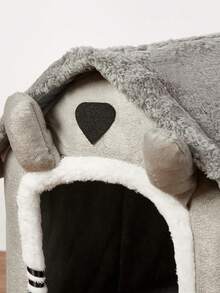 PETSIN 猫窝，四季通用，冬季保暖，封闭式，猫床，包裹式猫睡袋，狗窝，避难屋