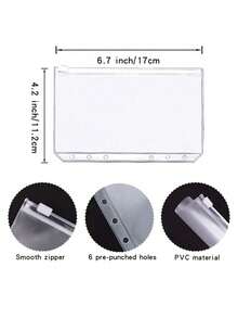 1pc A6 Budget Binder With Cash Envelopes, Cash Saving Book Budgeting Planne PU Leather Notebook Binder With 12 PCS A6 Binder Pockets, Cash Stuffing Folder Envelope System - Multicolor - View 5