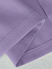 Elenzga 大码女式纯色束腰吊带背心 - 紫色 - 查看 6