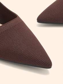 CUCCOO BASICS Women's Elegant Pointed Toe Pumps For Commuting For Christmas - Coffee Brown - View 4