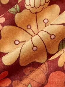 SHEIN MOD Floral Print Tie Backless Halter Top & Flare Leg Trousers - Multicolor - View 8